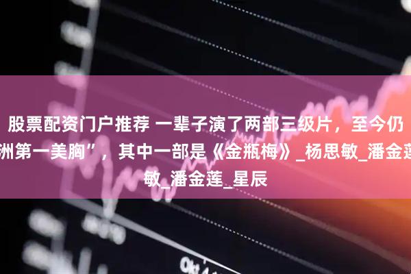 股票配资门户推荐 一辈子演了两部三级片，至今仍是“亚洲第一美胸”，其中一部是《金瓶梅》_杨思敏_潘金莲_星辰